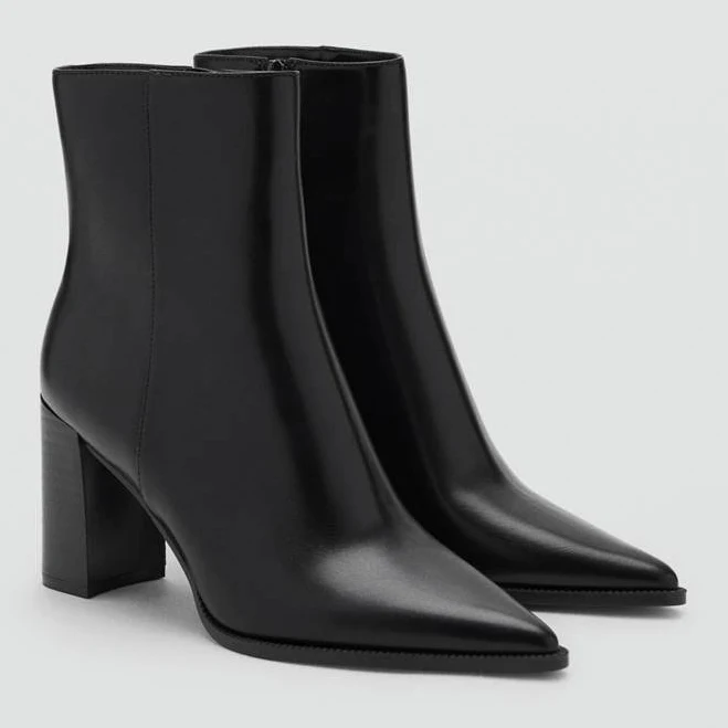shoes MANGO Women's Block Heel Ankle Boots shop.mango.com $69.99