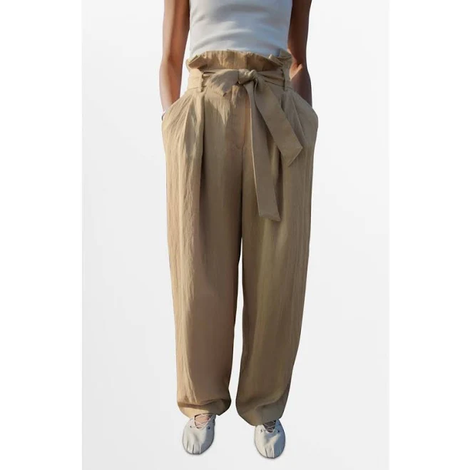pants MANGO Women's Lyocell Paperbag Trousers Nordstrom $44.99