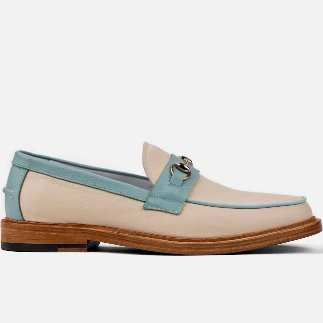 shoes Marc Nolan Boardwalk White Sands Leather Horse-Bit Loafers Marc Nolan $95