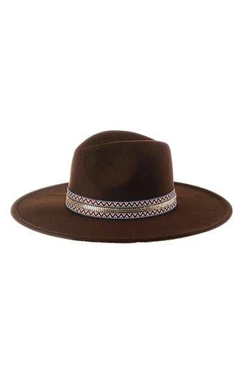 accessory MARCUS ADLER Women's Aubrey Wide Brim Wool Blend Panama Hat Nordstrom Rack $34.97