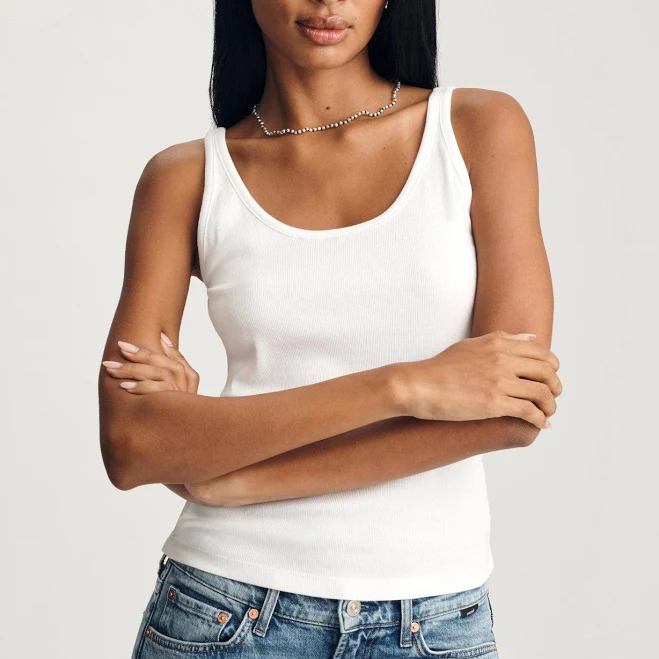 top MAVI Women's Ribbed Scoop Neck Tank Top Mavi $38
