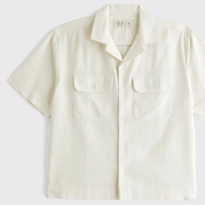 top Men's Abercrombie & Fitch Boxy 2-Pocket Shirt Abercrombie & Fitch $44.99