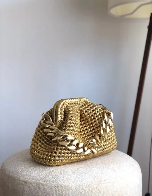 bag Metallic Gold Clutch Bag Etsy - HilenisDesign $120