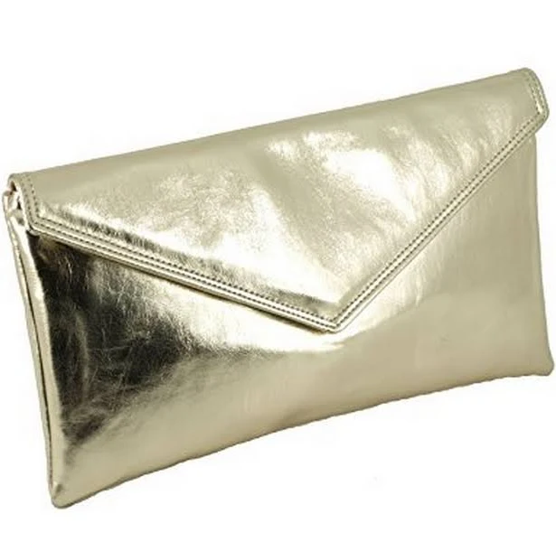 bag Metallic Gold Faux Leather Envelope Clutch Bag Etsy - Seller $46.24