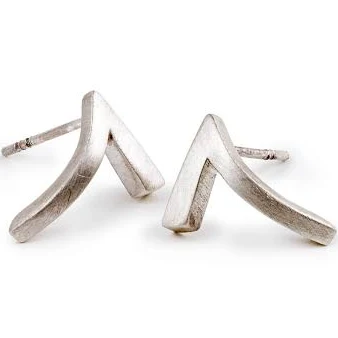 accessory Minimalist Geometric Silver Stud Earrings Etsy - VikaMayzelJewelry $103.41