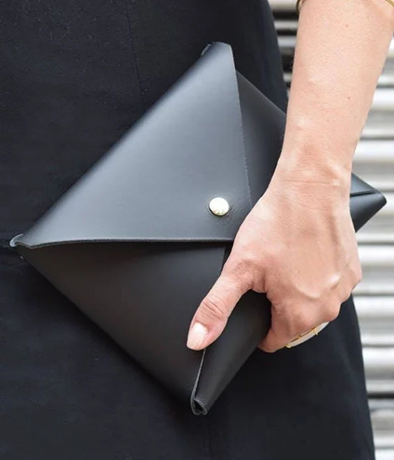 bag Minimalist Leather Envelope Clutch Etsy - EverydayStylishBags $139.11