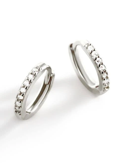 accessory Mint & Lily Pave Huggie Hoop Earrings Nordstrom $55
