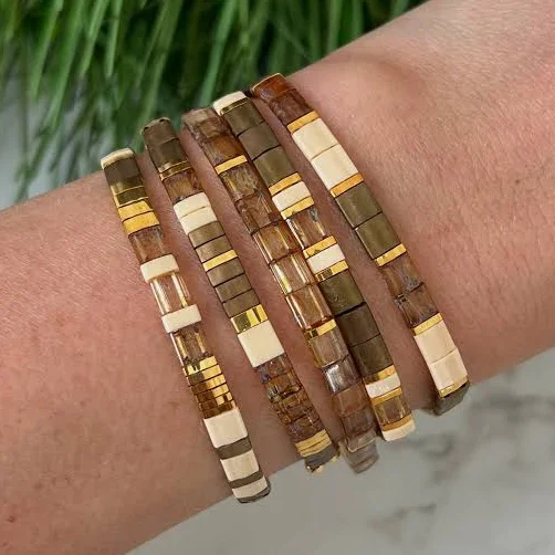 accessory Miyuki Tila Stackable Beaded Bracelet Etsy - chantradesignstudio $11.9