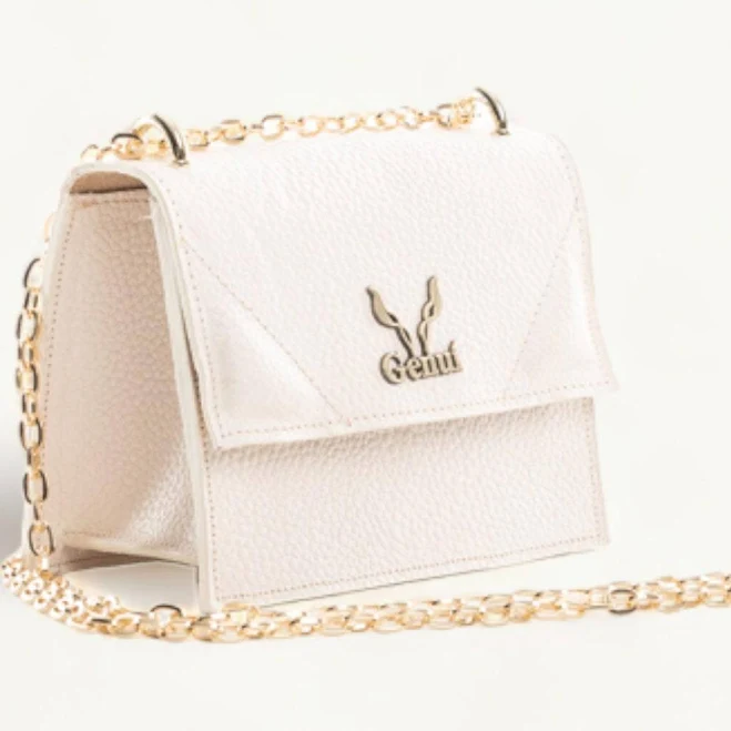 bag Modern Leather Shoulder Bag with Golden Chain Strap Etsy - Seller $146.64