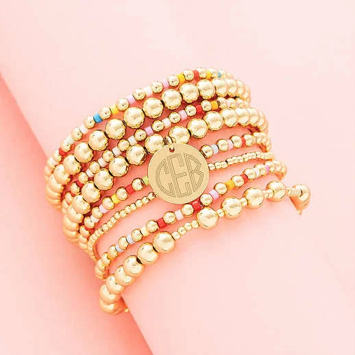 accessory Monogrammed Bracelet Stack Marleylilly $34.99