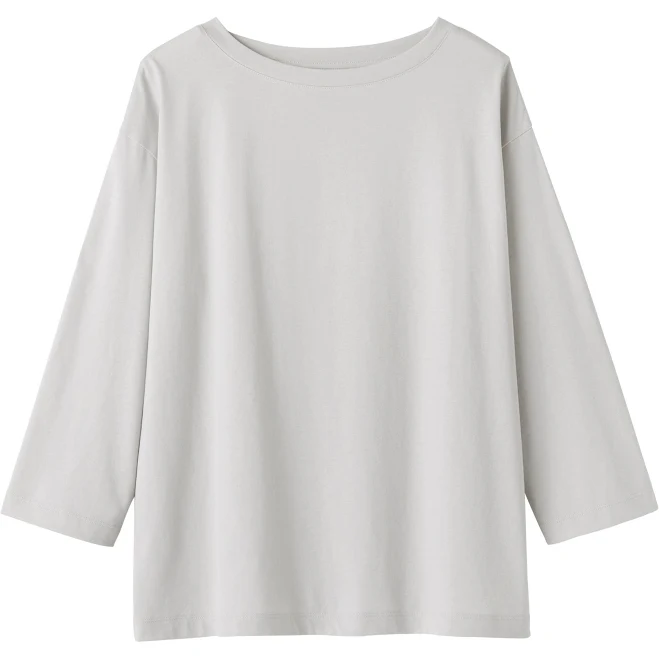 boat neck top MUJI Jersey Boatneck T-Shirt Women's muji.us $16.9