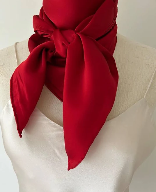 accessory Mulberry Silk Square Neck Scarf Etsy - Seller $55