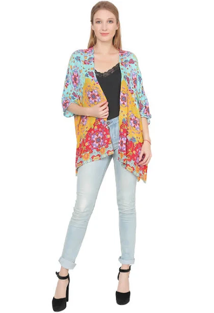 kimono Multi Floral Beauty Kimono Mini Apparels $27