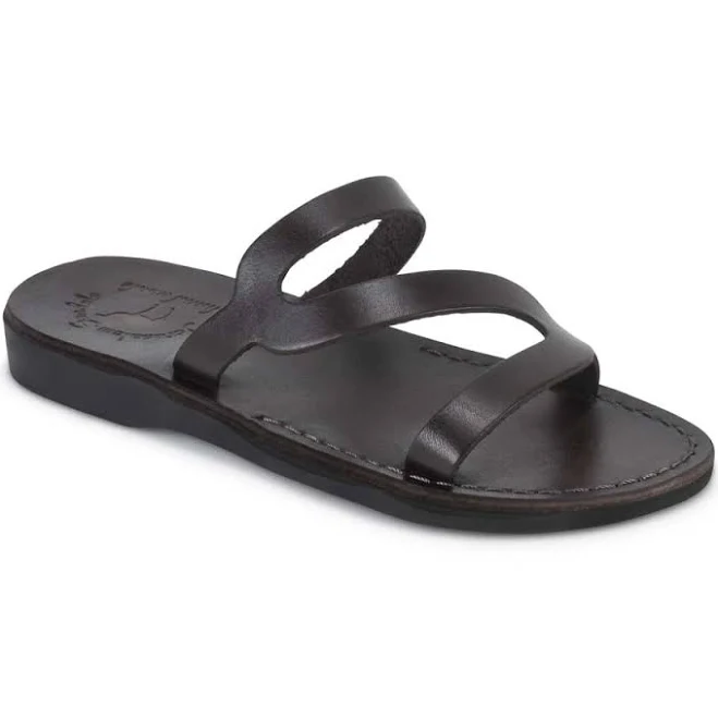 shoes Natalie Women's Leather Slide On Sandals Jerusalem Sandals $59.95