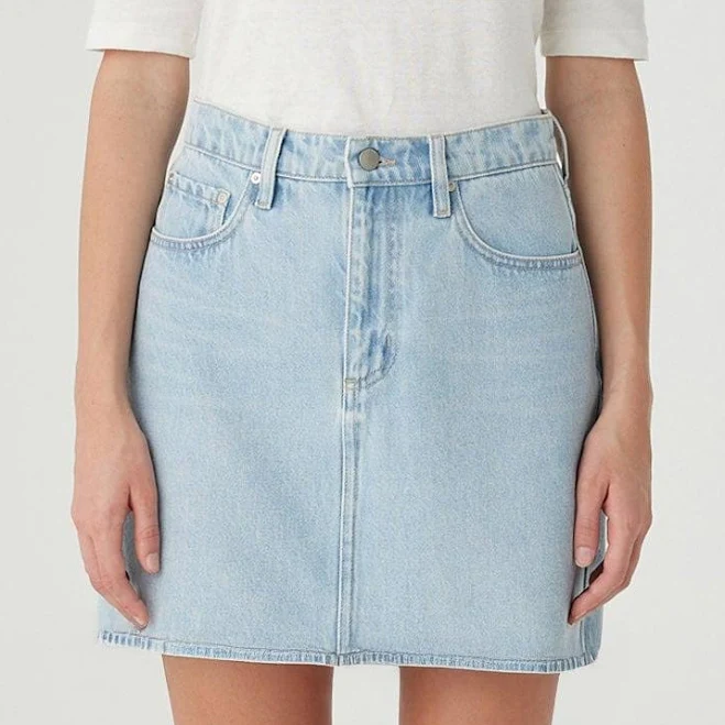 denim skirt Nobody Denim Piper A-Line Denim Mini Skirt Nobody Denim AU $130