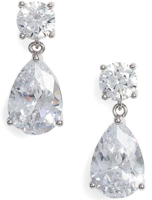 accessory Nordstrom Teardrop Cubic Zirconia Silver Earrings Nordstrom $39