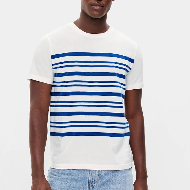 top Old Navy Men's Crew-Neck Striped T-Shirt Old Navy $10