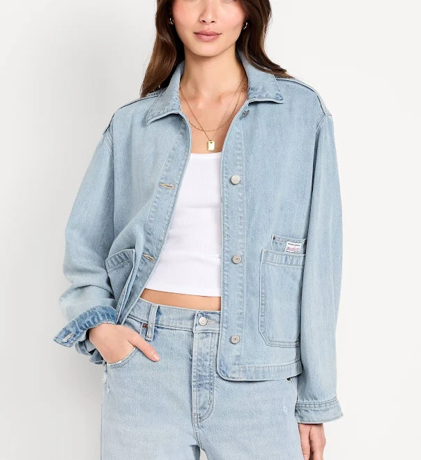 jacket Old Navy Women's Cropped Jean Chore Jacket Old Navy $24.99