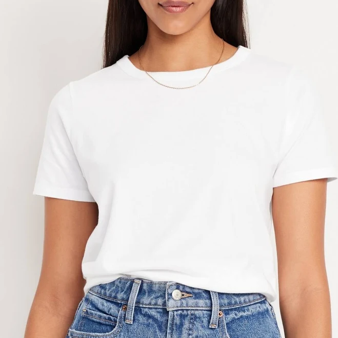 top Old Navy Women's Everywear Crew-Neck T-Shirt Old Navy $7.49