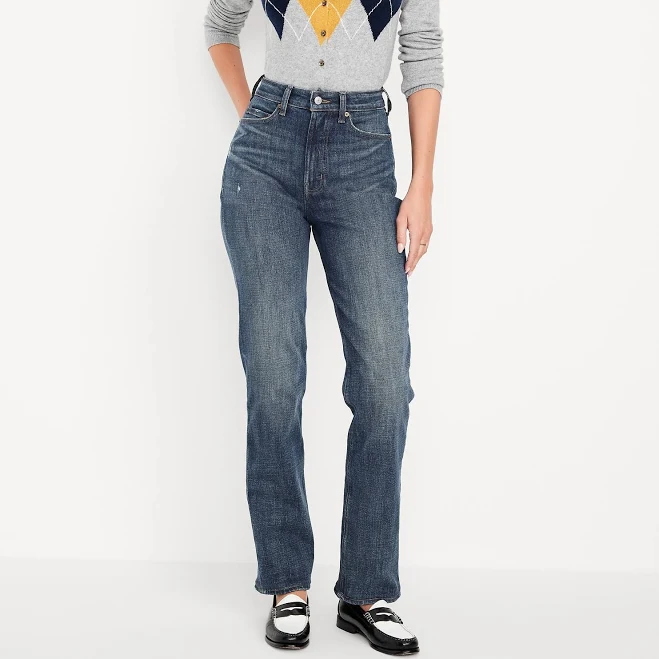 jeans Old Navy Women's Extra High-Waisted Straight Jeans Old Navy $26.99