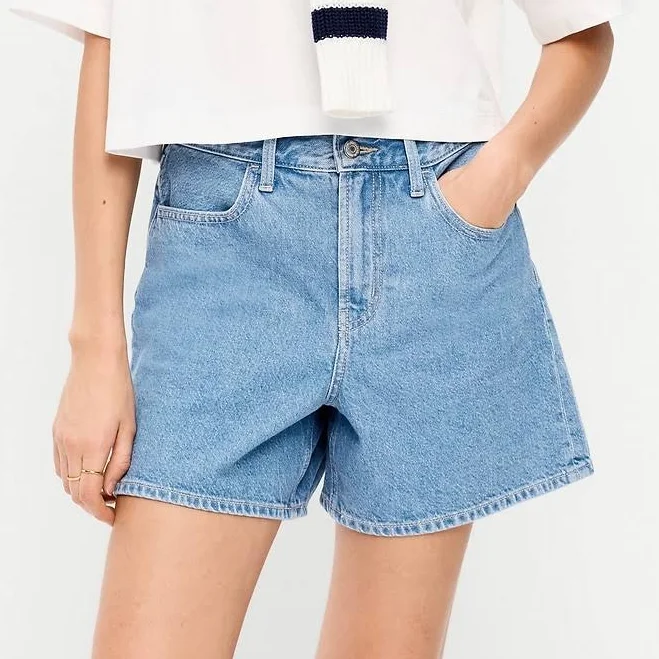 shorts Old Navy Women's High-Waisted Baggy Jean Shorts Old Navy $18.49