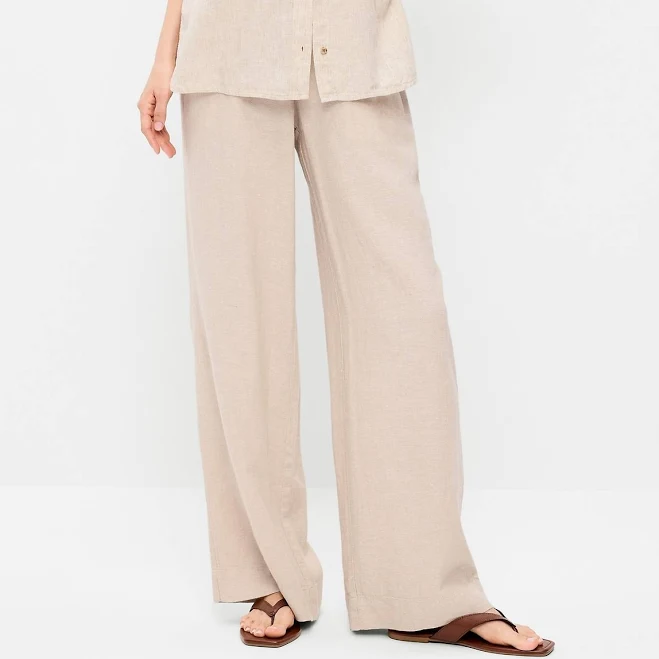bottom Old Navy Women's High-Waisted Linen-Blend Pants Old Navy $19.99