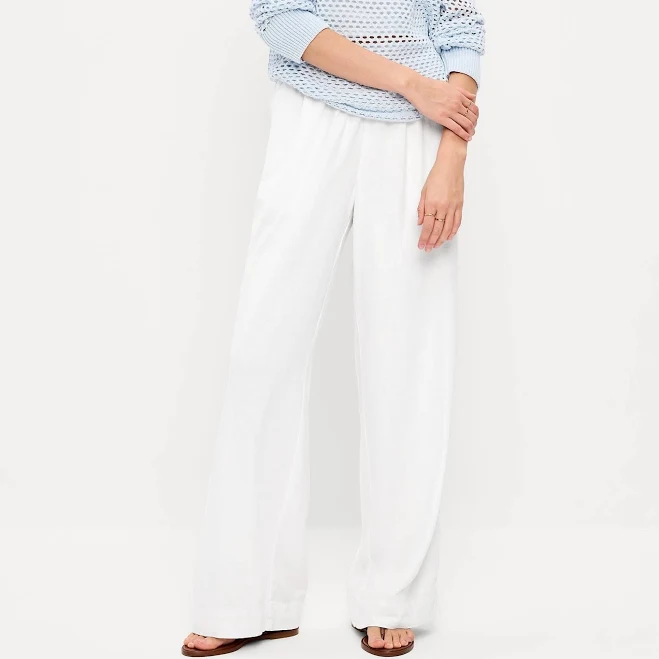 pants Old Navy Women's High-Waisted Linen-Blend Super Wide-Leg Pants Old Navy $28
