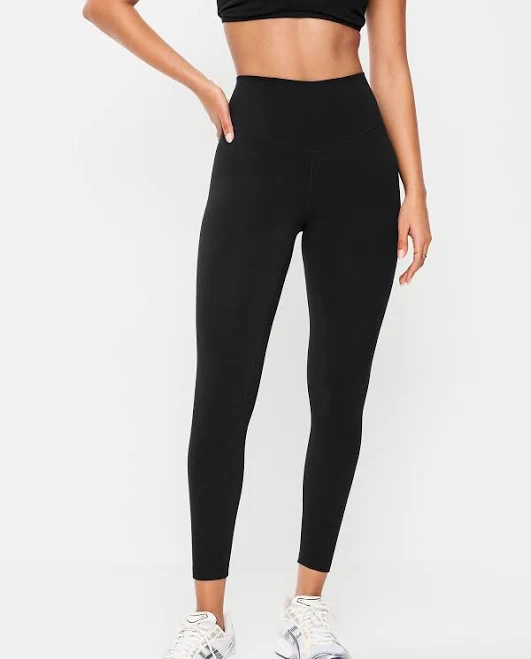 bottoms Old Navy Women's High-Waisted Powerchill 7/8 Cotton Leggings Old Navy $13.49