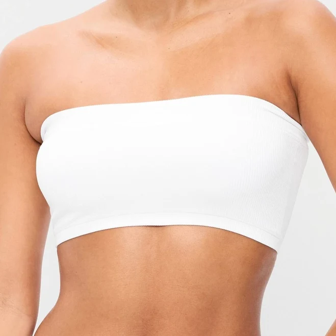 top Old Navy Women's Seamless Ribbed Longline Bandeau Old Navy $10