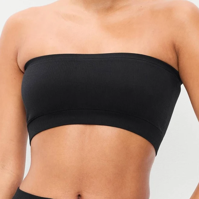 top Old Navy Women's Seamless Ribbed Longline Bandeau Old Navy $10