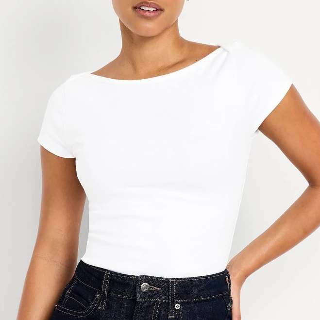 boat neck top Old Navy Women's Snug Boatneck T-Shirt Old Navy $8.49