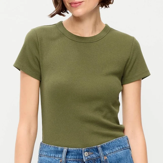top Old Navy Women's Snug Crop T-Shirt - Blue - Plus Size 2X Old Navy $12