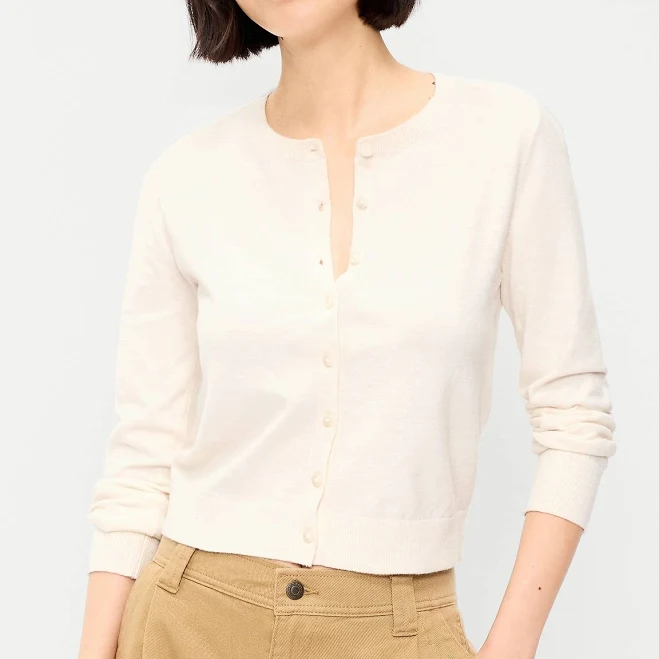 outerwear Old Navy Women's Sosoft Lite Cropped Crew-Neck Cardigan Old Navy $19.99