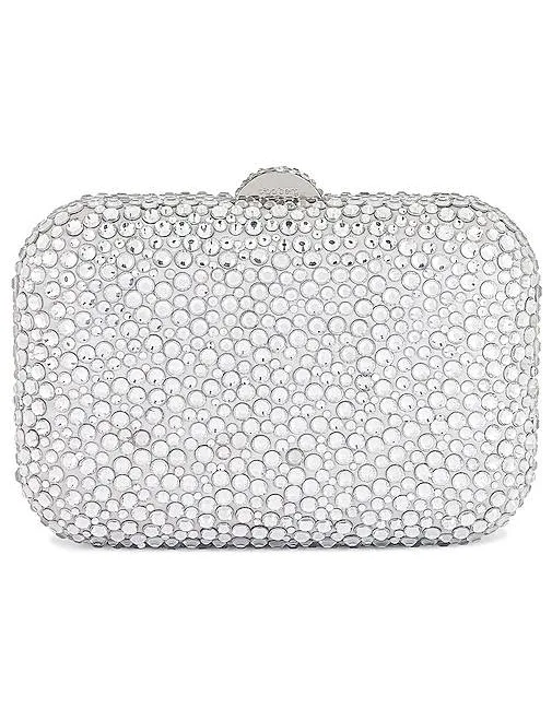 bag Olga Berg Casey Hot Fix Crystal Clutch REVOLVE $170
