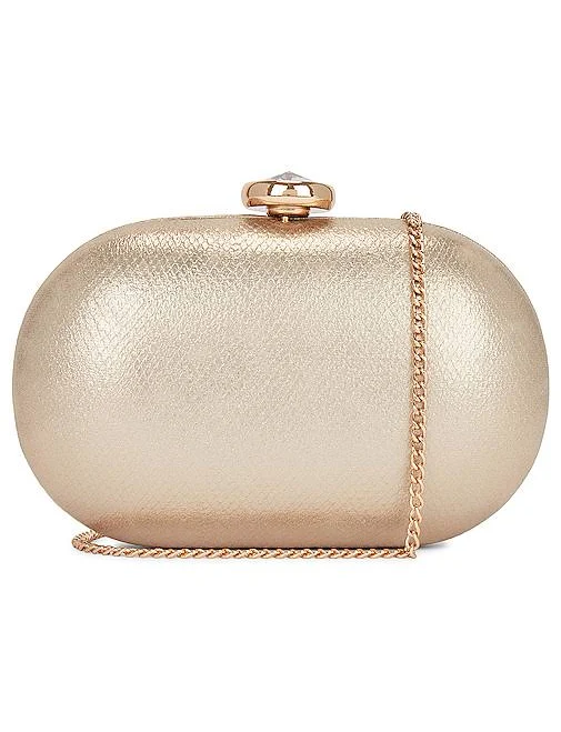 bag Olga Berg Marta Metallic Clutch REVOLVE $85