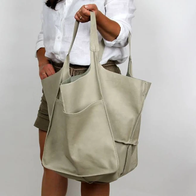 bag Oversized Leather Tote Bag Etsy - COMBAG $188.97