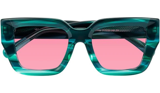 accessory Oversized Thick Square Tinted Sunglasses Sunwear Lenses Yesglasses $52.61