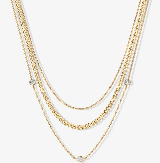 accessory Pavoi Plated Dainty Layering Necklaces for Women PAVOI $19.95