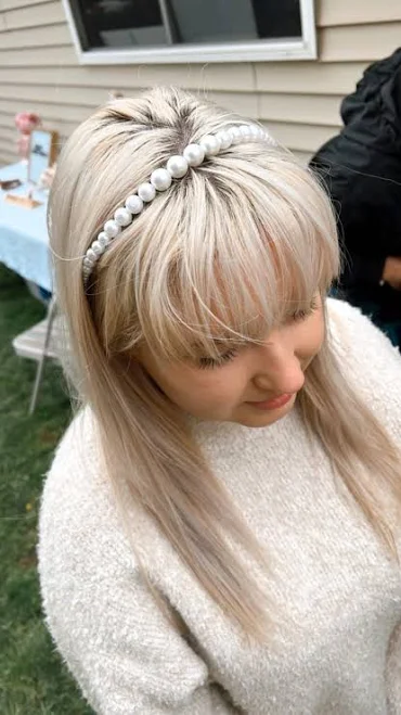 accessory Pearl Beaded Headband Etsy - Seller $14