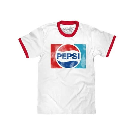 top Pepsi Retro Logo Ringer T-Shirt Walmart - Tee Luv $23.97