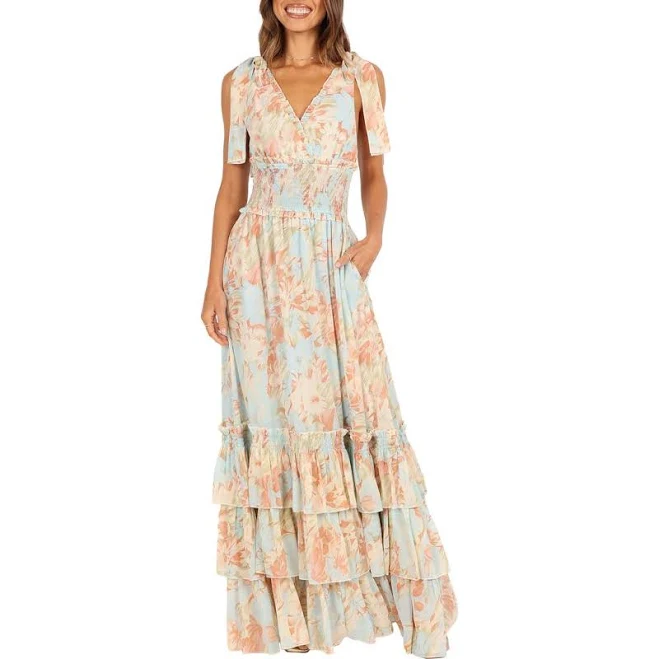dress Petal & Pup Women's Christabel Floral Tiered Maxi Dress Nordstrom $99