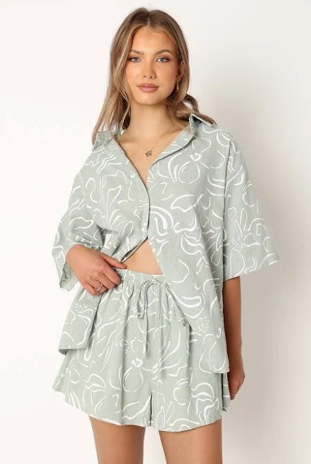matching set Petal & Pup Women's Fiorelli Button-Up Shirt & Shorts Set Petal & Pup USA $39.5