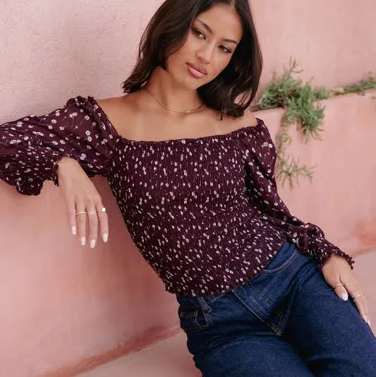 top Petal & Pup Women's Greta Floral Smocked Top Petal & Pup USA $47.97