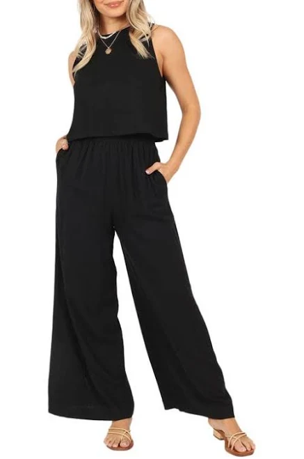 two piece set Petal & Pup Women's Marnie Linen Tank & Wide Leg Pants Set Nordstrom $89