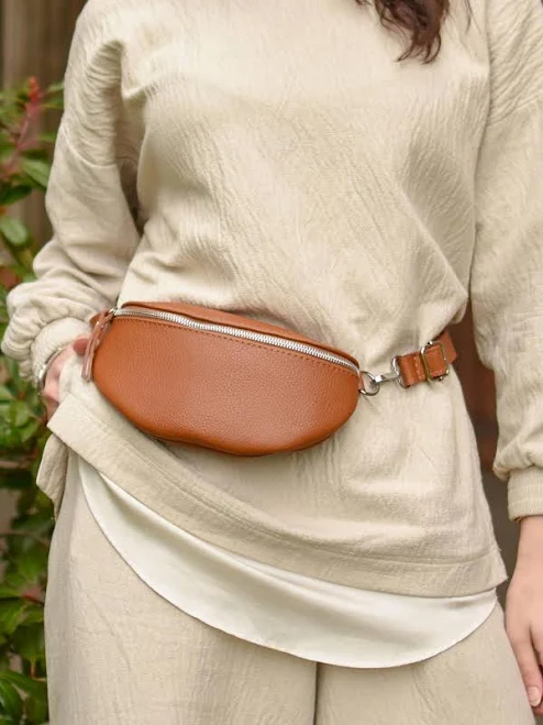 bag Premium Leather Fanny Pack, Belt Bag, and Crossbody Mini Bag Adoratti $59