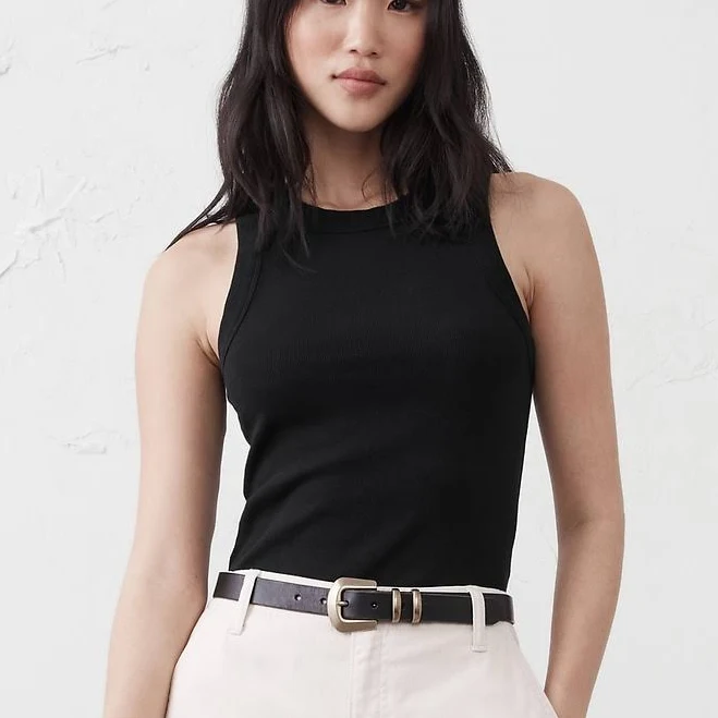 top Preppy Women's Ribbed Racer Tank Banana Republic Factory $18