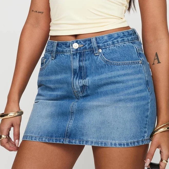 skirt Princess Polly Paulette Denim Mini Skirt Princess Polly US $44