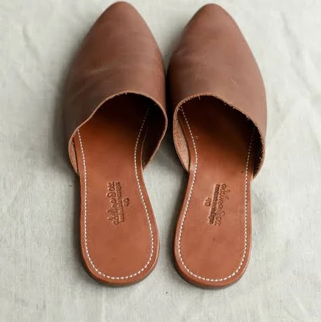 shoes 'Providence' Handmade Leather Mules in Deep Brown FINAL SALE 36(5) The Main Street Exchange $49