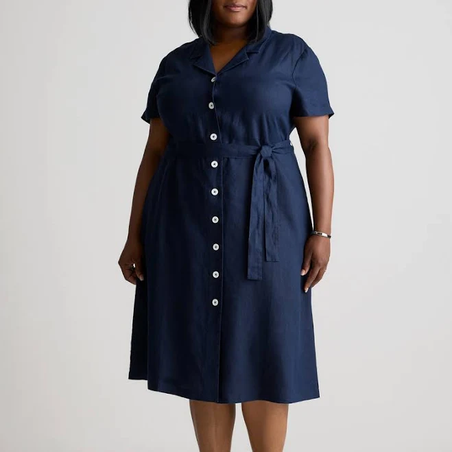 dress Quince Women's European Linen Button Front Dress Quince $74