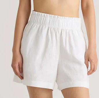 shorts Quince Women's European Linen High Waisted Shorts Quince $32